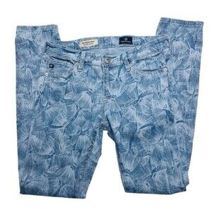 AG ADRIANO GOLDSCHMIED Printed The Legging Ankle Super Skinny Jeans 